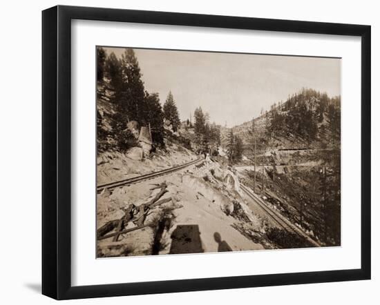 View on Lake Tahoe, California, 1877-Carleton Watkins-Framed Art Print