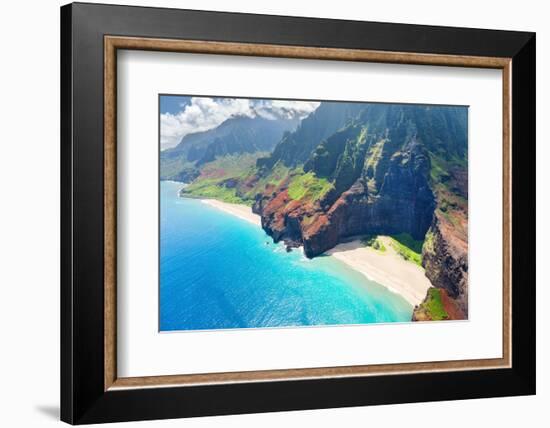 View on Na Pali Coast on Kauai Island on Hawaii in a Sunny Day-SergiyN-Framed Photographic Print