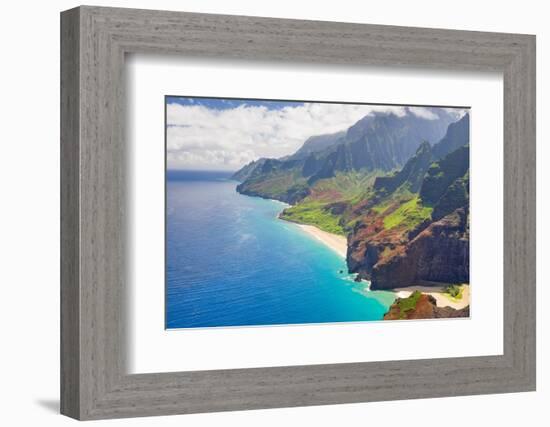 View on Na Pali Cost on Kauai Island on Hawaii-SergiyN-Framed Photographic Print