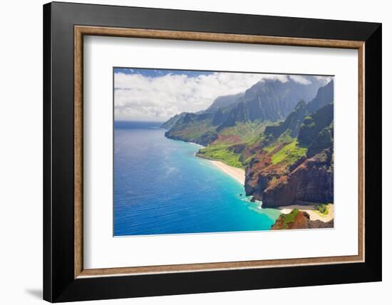 View on Na Pali Cost on Kauai Island on Hawaii-SergiyN-Framed Photographic Print