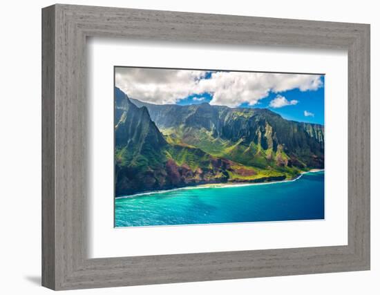 View on Napali Coast on Kauai Island on Hawaii-Alexander Demyanenko-Framed Photographic Print