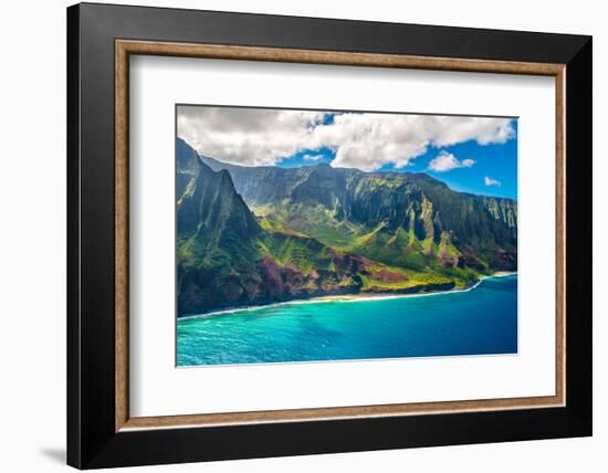 View on Napali Coast on Kauai Island on Hawaii-Alexander Demyanenko-Framed Photographic Print