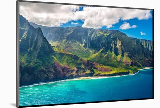 View on Napali Coast on Kauai Island on Hawaii-Alexander Demyanenko-Mounted Photographic Print