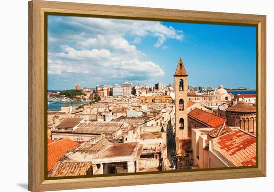 View on Naples Old Town under Blue Sky. Italy-dmitry kushch-Framed Premier Image Canvas