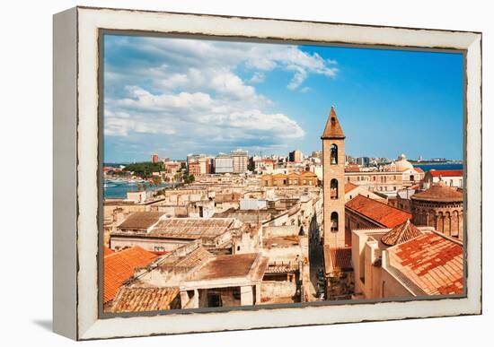 View on Naples Old Town under Blue Sky. Italy-dmitry kushch-Framed Premier Image Canvas