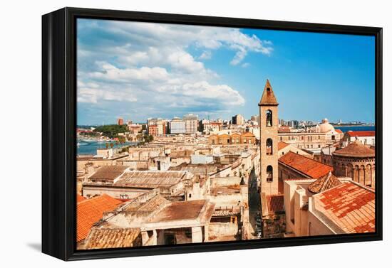 View on Naples Old Town under Blue Sky. Italy-dmitry kushch-Framed Premier Image Canvas