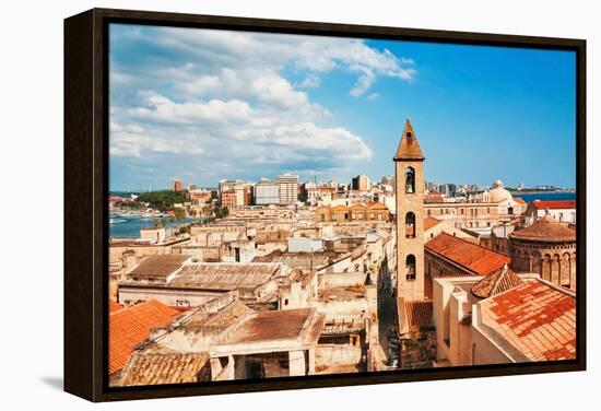 View on Naples Old Town under Blue Sky. Italy-dmitry kushch-Framed Premier Image Canvas