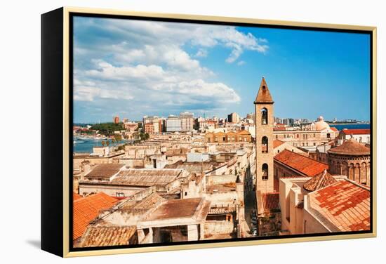 View on Naples Old Town under Blue Sky. Italy-dmitry kushch-Framed Premier Image Canvas