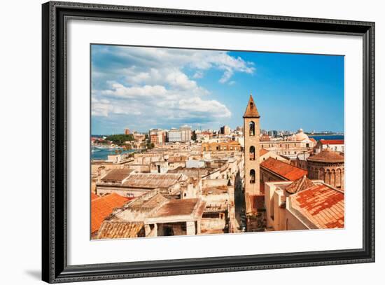 View on Naples Old Town under Blue Sky. Italy-dmitry kushch-Framed Photographic Print