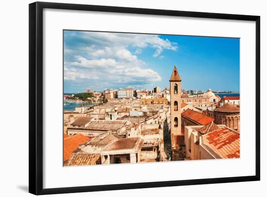 View on Naples Old Town under Blue Sky. Italy-dmitry kushch-Framed Photographic Print