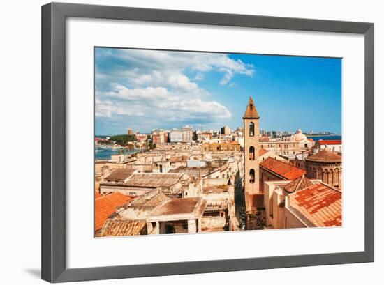 View on Naples Old Town under Blue Sky. Italy-dmitry kushch-Framed Photographic Print