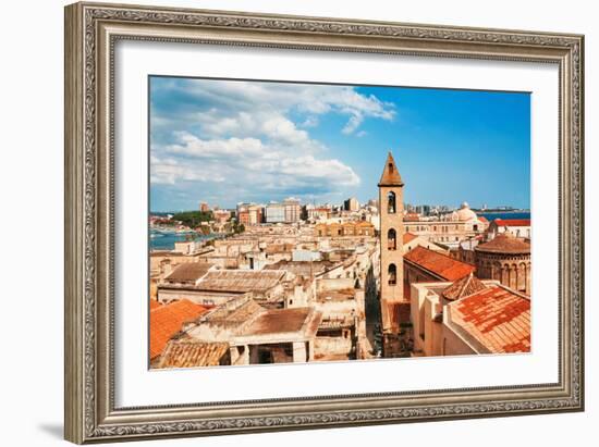 View on Naples Old Town under Blue Sky. Italy-dmitry kushch-Framed Photographic Print