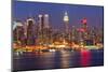 View on Night Manhattan, New York-sborisov-Mounted Photographic Print