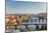 View on Prague Bridges at Sunset-sborisov-Mounted Photographic Print