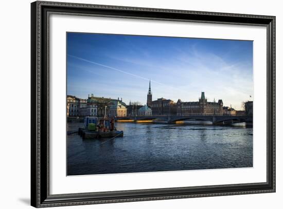 View on Riddarholmen with Riddarhuset, Riddarholmskyrkan and Norstedtshuset, Stockholm-Frina-Framed Photographic Print