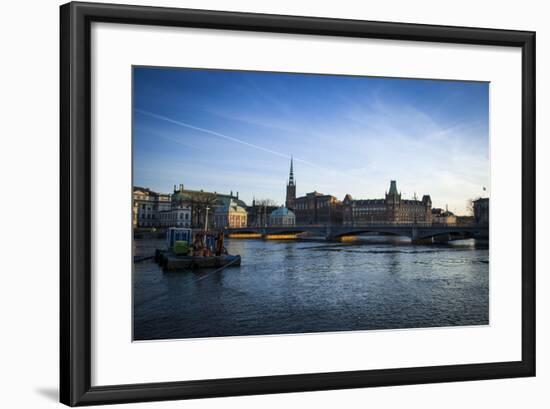 View on Riddarholmen with Riddarhuset, Riddarholmskyrkan and Norstedtshuset, Stockholm-Frina-Framed Photographic Print