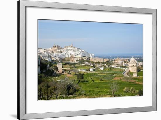 View on the Center of Ostuni, Puglia, Italy-Jorisvo-Framed Photographic Print