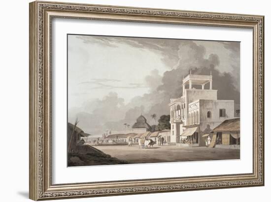 View on the Chitpore Road, Calcutta, Plate II from Oriental Scenery, Published 1797-Thomas & William Daniell-Framed Giclee Print
