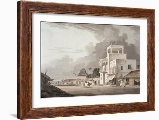 View on the Chitpore Road, Calcutta, Plate II from Oriental Scenery, Published 1797-Thomas & William Daniell-Framed Giclee Print