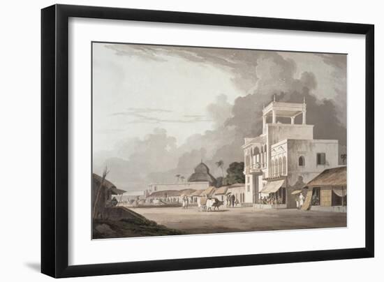 View on the Chitpore Road, Calcutta, Plate II from Oriental Scenery, Published 1797-Thomas & William Daniell-Framed Giclee Print