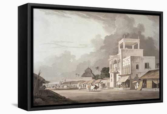 View on the Chitpore Road, Calcutta, Plate II from Oriental Scenery, Published 1797-Thomas & William Daniell-Framed Premier Image Canvas