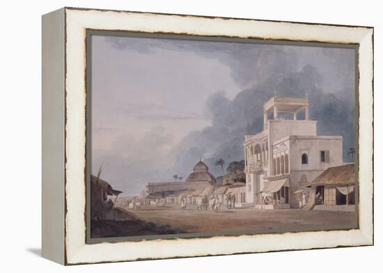 View on the Chitpur Road, Calcutta-Thomas & William Daniell-Framed Premier Image Canvas