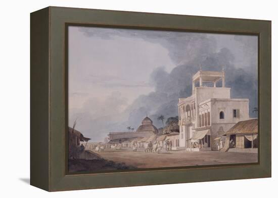 View on the Chitpur Road, Calcutta-Thomas & William Daniell-Framed Premier Image Canvas