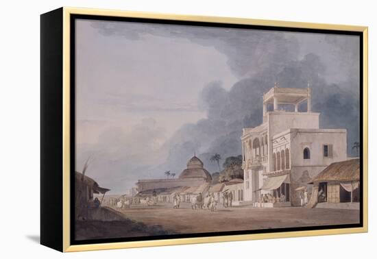 View on the Chitpur Road, Calcutta-Thomas & William Daniell-Framed Premier Image Canvas