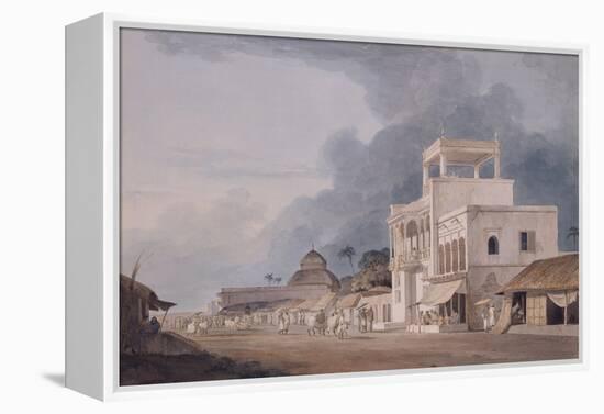 View on the Chitpur Road, Calcutta-Thomas & William Daniell-Framed Premier Image Canvas