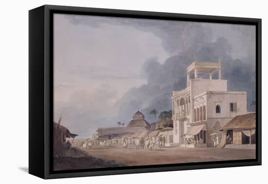 View on the Chitpur Road, Calcutta-Thomas & William Daniell-Framed Premier Image Canvas