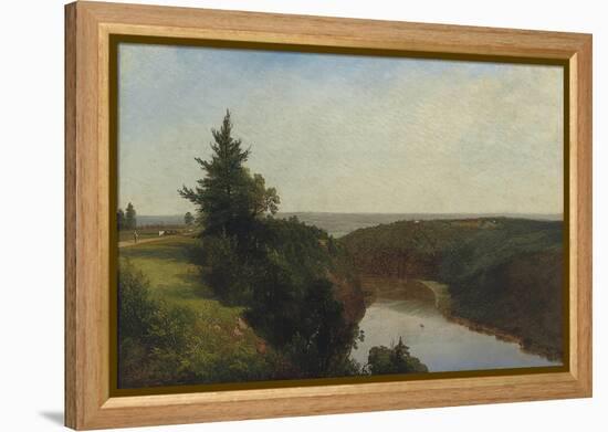 View on the Genesee near Mount Morris, 1857-John Frederick Kensett-Framed Premier Image Canvas