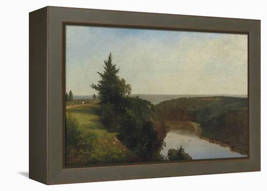 View on the Genesee near Mount Morris, 1857-John Frederick Kensett-Framed Premier Image Canvas