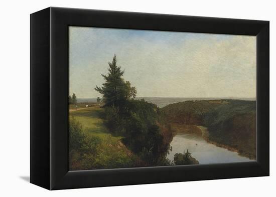 View on the Genesee near Mount Morris, 1857-John Frederick Kensett-Framed Premier Image Canvas