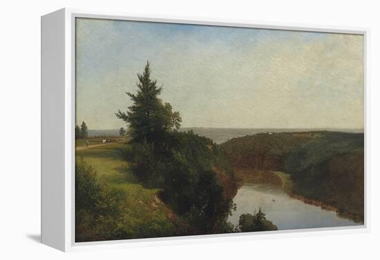 View on the Genesee near Mount Morris, 1857-John Frederick Kensett-Framed Premier Image Canvas