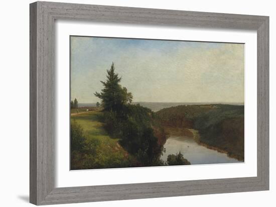 View on the Genesee near Mount Morris, 1857-John Frederick Kensett-Framed Giclee Print