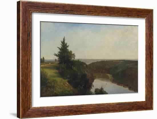 View on the Genesee near Mount Morris, 1857-John Frederick Kensett-Framed Giclee Print