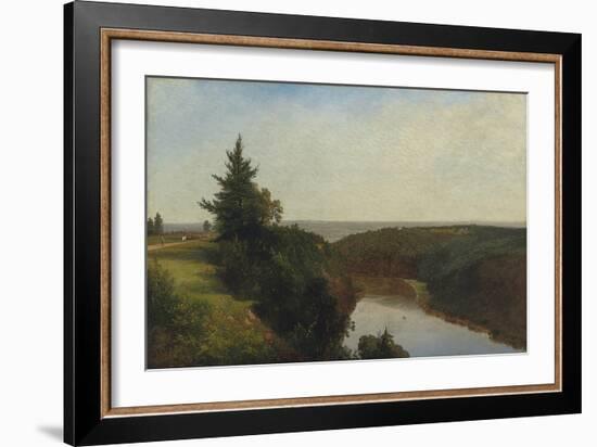 View on the Genesee near Mount Morris, 1857-John Frederick Kensett-Framed Giclee Print