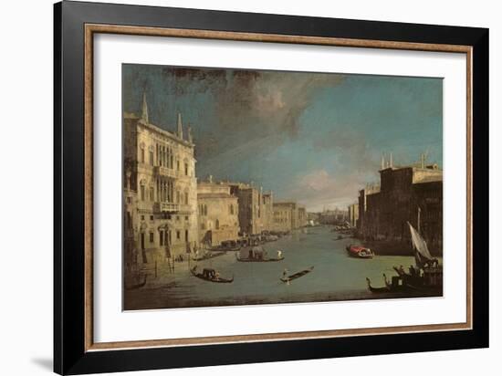 View on the Grand Canal, 1729-Canaletto-Framed Giclee Print