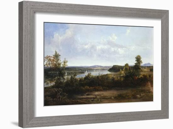 View on the Hudson River Near Tivoli, 1841-Thomas Doughty-Framed Giclee Print