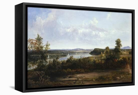 View on the Hudson River Near Tivoli, 1841-Thomas Doughty-Framed Premier Image Canvas