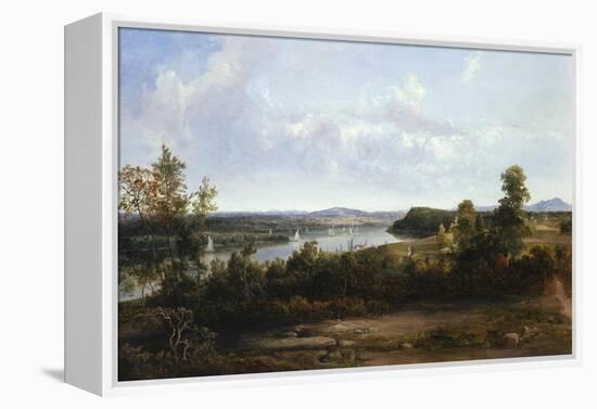 View on the Hudson River Near Tivoli, 1841-Thomas Doughty-Framed Premier Image Canvas