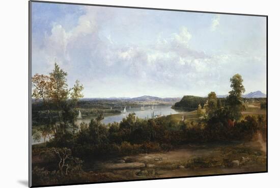 View on the Hudson River Near Tivoli, 1841-Thomas Doughty-Mounted Giclee Print