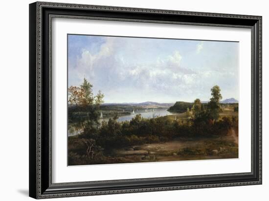 View on the Hudson River Near Tivoli, 1841-Thomas Doughty-Framed Giclee Print