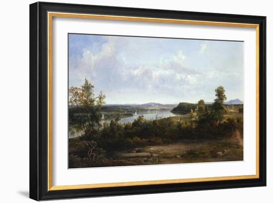 View on the Hudson River Near Tivoli, 1841-Thomas Doughty-Framed Giclee Print