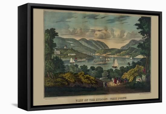 View on the Hudson - West Point-null-Framed Stretched Canvas