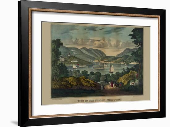 View on the Hudson - West Point-null-Framed Art Print