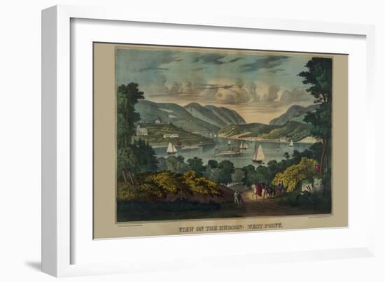 View on the Hudson - West Point-null-Framed Art Print