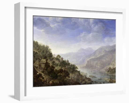 View on the Rhine, 1656-Herman the Younger Saftleven-Framed Giclee Print