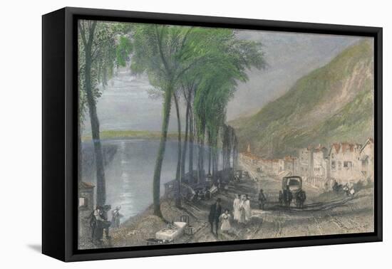 View on the Seine, between Mantes and Vernon, 1837-Edward Paxman Brandard-Framed Premier Image Canvas