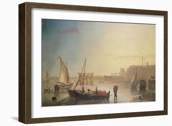 View on the Thames-James M. Burnet-Framed Giclee Print